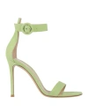 Gianvito Rossi Woman Sandals Light Green Size 7.5 Leather