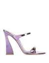 Gianvito Rossi Woman Sandals Light Purple Size 7.5 Soft Leather In Purple