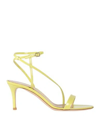 Gianvito Rossi Woman Sandals Lime Green Size 6 Soft Leather