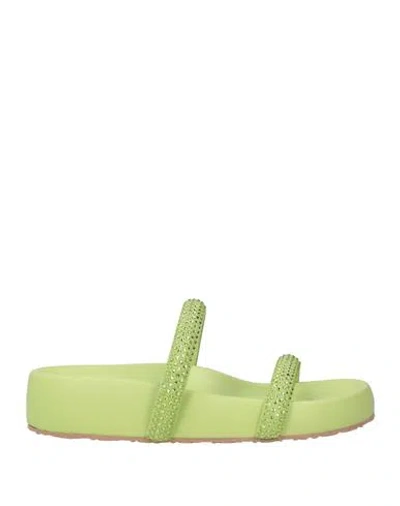 Gianvito Rossi Woman Sandals Lime Green Size 8 Leather