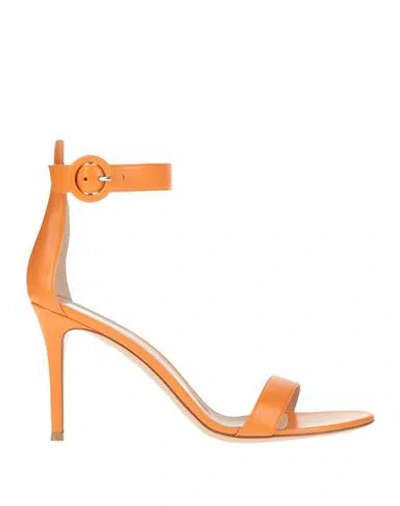 Gianvito Rossi Woman Sandals Mandarin Size 11.5 Leather