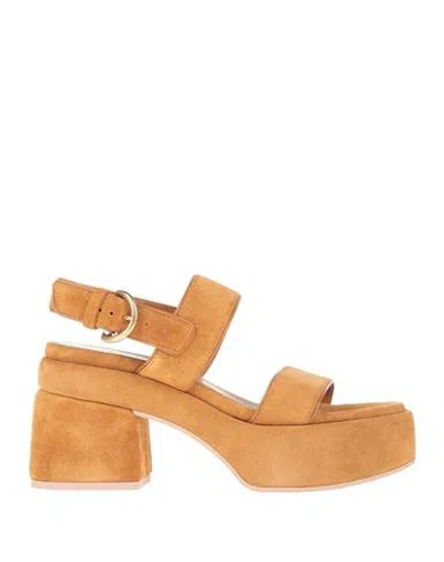 Gianvito Rossi Woman Sandals Marigold Size 6.5 Leather In Yellow