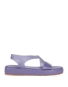 Gianvito Rossi Woman Sandals Light Purple Size 9 Textile Fibers