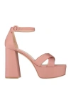 Gianvito Rossi Crisscross Block-heel Platform Sandals In Pink