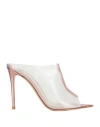 Gianvito Rossi Woman Sandals Pink Size 6 Leather, Pvc - Polyvinyl Chloride In Pink