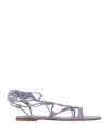 Gianvito Rossi Woman Sandals Purple Size 7 Soft Leather