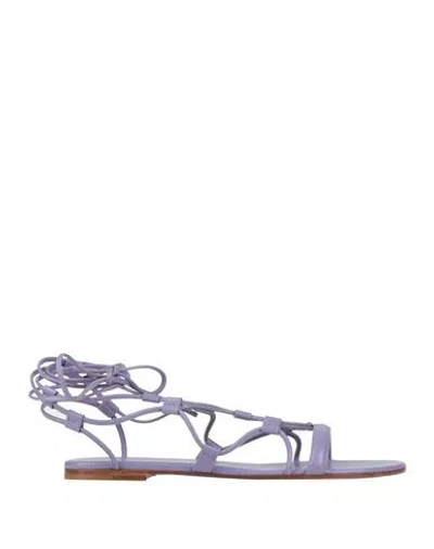 Gianvito Rossi Woman Sandals Purple Size 7 Soft Leather In Purple
