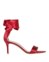 Gianvito Rossi Woman Sandals Red Size 8 Textile Fibers