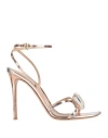 Gianvito Rossi Woman Sandals Rose Gold Size 11 Leather In Brown