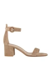 Gianvito Rossi Woman Sandals Sand Size 9.5 Leather In Beige