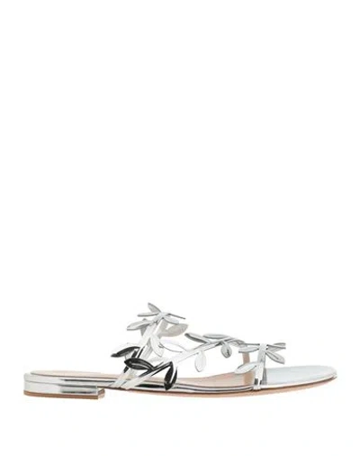Gianvito Rossi Woman Sandals Silver Size 6 Leather