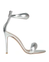 Gianvito Rossi Crystal-embellished Metallic Sandals In Silver