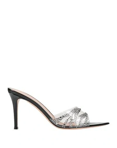 Gianvito Rossi Woman Sandals Transparent Size 12 Plastic, Leather