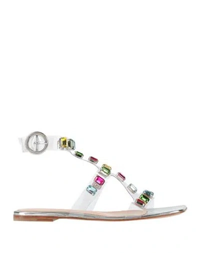 Gianvito Rossi Woman Sandals Transparent Size 5 Plastic, Leather