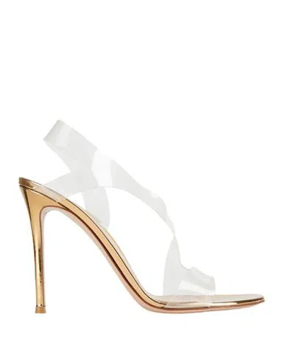 Gianvito Rossi Gold Metropolis Heeled Sandals In Trasp+mekong