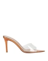 Gianvito Rossi Woman Sandals Transparent Size 8 Plastic, Leather In Transparent