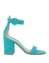 Gianvito Rossi Versilia 85mm Suede Sandals In Blue