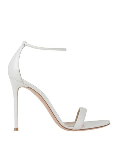 Gianvito Rossi Woman Sandals White Size 10.5 Leather