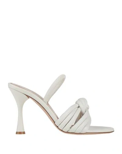 Gianvito Rossi Ottavia 110mm Leather Sandals In White
