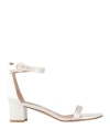 Gianvito Rossi Woman Sandals White Size 8 Textile Fibers