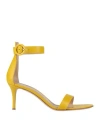 Gianvito Rossi Woman Sandals Yellow Size 10 Soft Leather