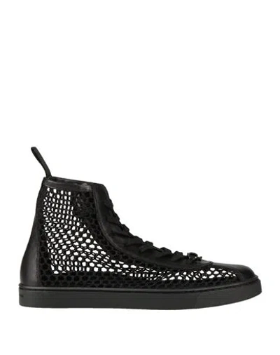 Gianvito Rossi Woman Sneakers Black Size 8 Leather, Textile Fibers