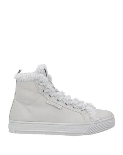Gianvito Rossi Woman Sneakers Light Grey Size 7 Leather