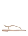 Gianvito Rossi Woman Thong Sandal Beige Size 8 Leather In Beige