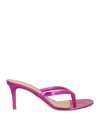 Gianvito Rossi Woman Thong Sandal Fuchsia Size 8 Leather In Pink