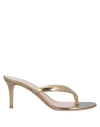 Gianvito Rossi Woman Thong Sandal Gold Size 5.5 Leather