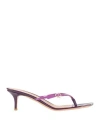 Gianvito Rossi Woman Thong Sandal Purple Size 11 Leather