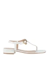 Gianvito Rossi Woman Thong Sandal White Size 5.5 Leather In White