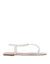 Gianvito Rossi Woman Thong Sandal White Size 6 Leather In White