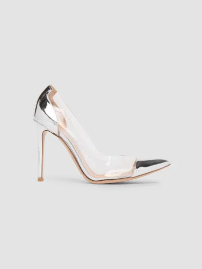 Gianvito Rossi Women's 105mm Leather Pumps In Silver