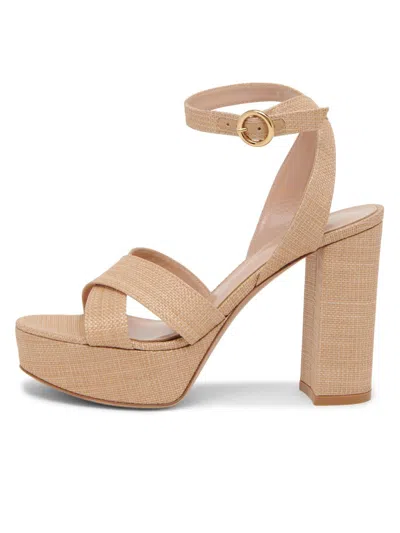 Gianvito Rossi Women's 70mm Woven Platform Sandals