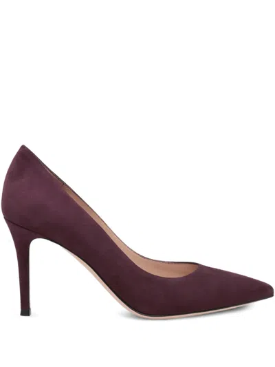 Gianvito Rossi Women 85mm Leather Pumps In Brown