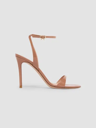 Gianvito Rossi Women's 95mm Patent Leather Sandals In Light Brown