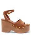 Gianvito Rossi Suede Ankle-strap Platform Sandals In Brown