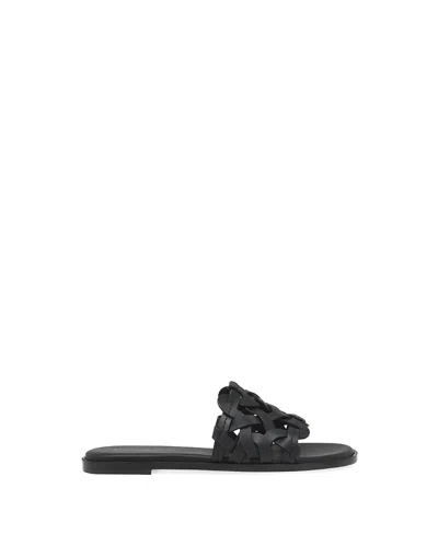 Gianvito Rossi Interwoven Leather Sandals In Black