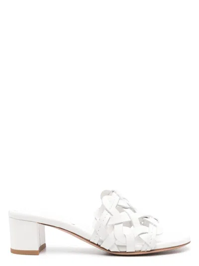 Gianvito Rossi Women's Amalfi Leather Sandals In White
