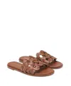 Gianvito Rossi Amalfi Calf Leather Flat Sandals