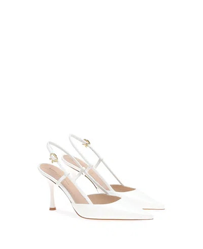 Gianvito Rossi Ascent 55 Slingback Pumps In White