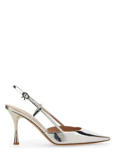Gianvito Rossi Ribbon Pumps With Back Strap In Silver