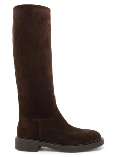 Gianvito Rossi Women's Ascott Suede Knee-high Boots In Brown