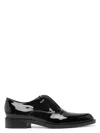 Gianvito Rossi Patent Leather Lace-up Shoes With Low Block Heel In Black