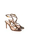 Gianvito Rossi Black Mamba 85 Sandals In Brown Leather