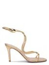 Gianvito Rossi Mamba 85 Metallic Finish Open Toe Sandals In Gold