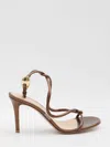 Gianvito Rossi Black Mamba 85 Sandals In Brown
