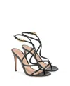 Gianvito Rossi Black Mamba Sandals In Black Leather
