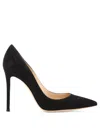 GIANVITO ROSSI WOMEN'S BLACK POINTED TOE PUMPS FOR SS24